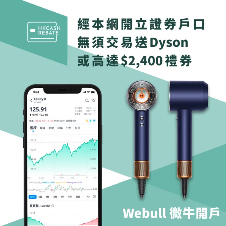 Webull微牛證券迎新：經本網申請送Dyson／高達$2,400禮券！